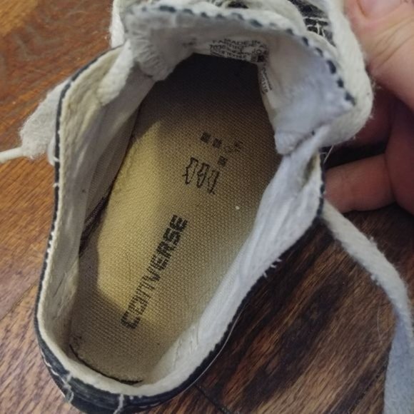 Converse Black One Stars Sneakers Kids Infant sz 7 Gently Used  Style M88 - Picture 6 of 7